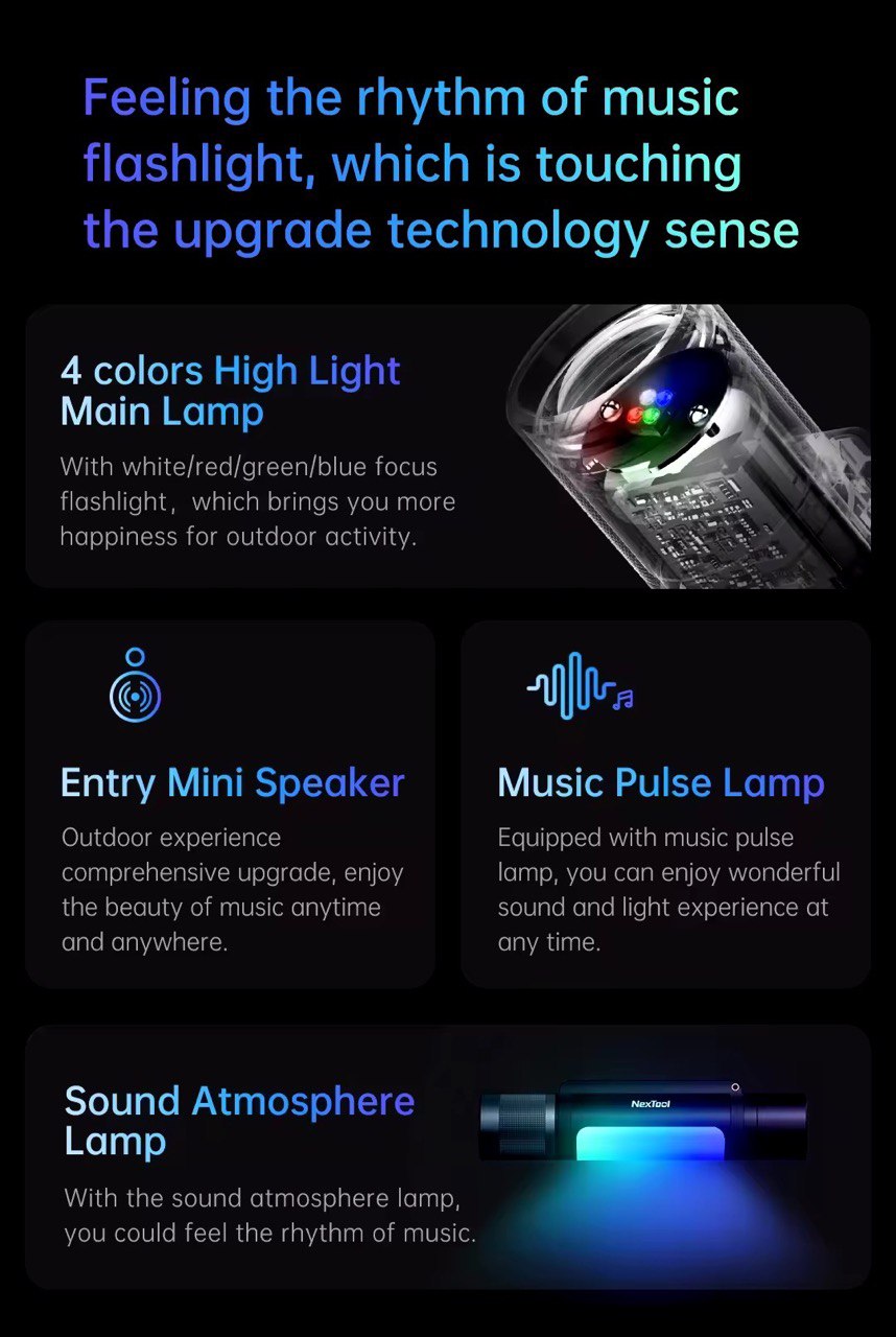 Multifunctional flashlight 12 in 1